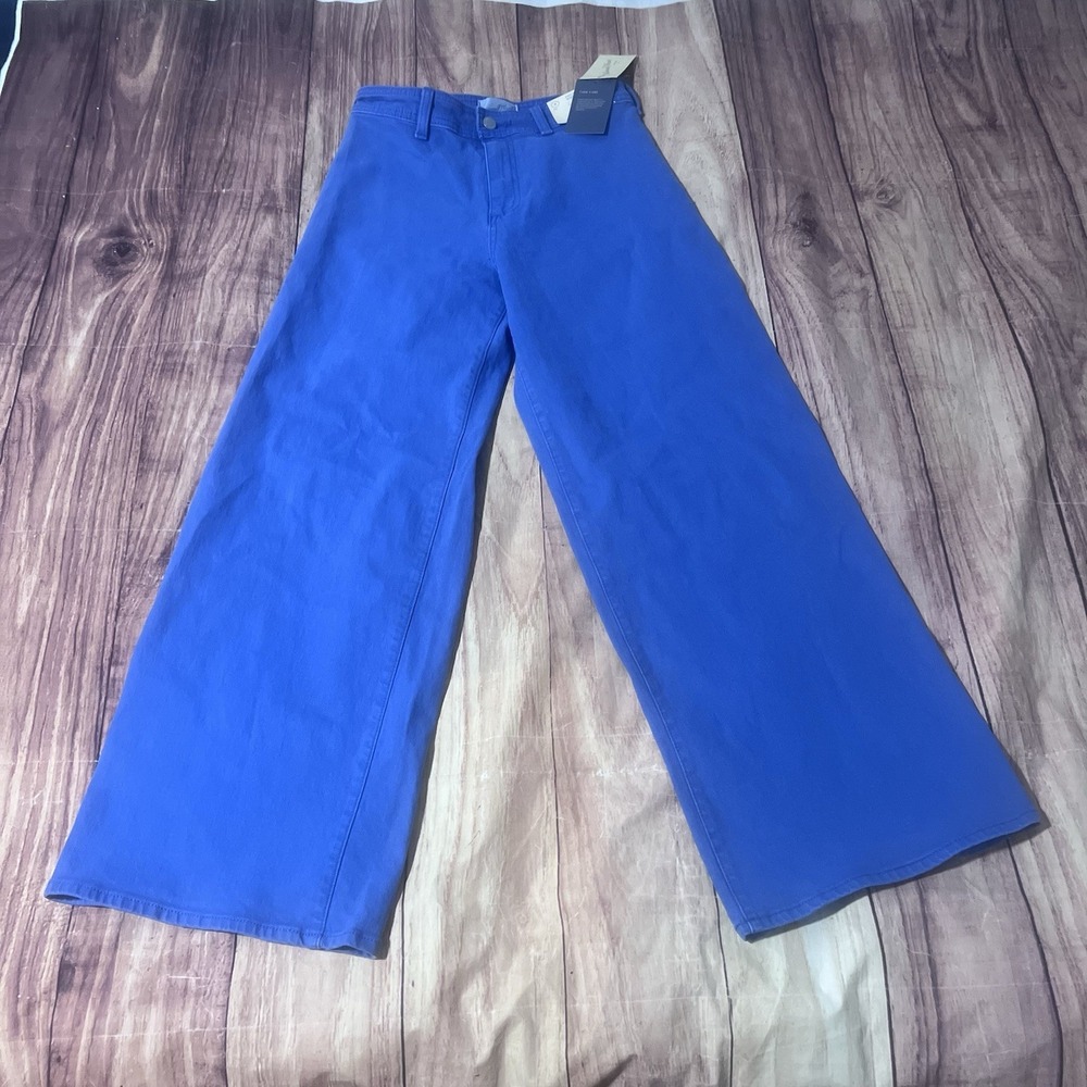 NWT Universal Thread Women's High-Rise Sailor Wide Leg Ankle Jeans Blue Size 6